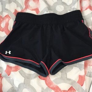 Black athletic shorts.